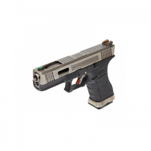 PISTOLA A GAS WE S17 G-FORCE T7 ARGENTO E NERO 6mm BLOWBACK [7756]