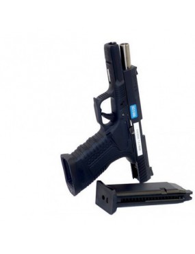 WE A GAS GUN GP1799 T5 BLACK AND SILVER FULL METAL BLOWBACK SURVIVAL GEAR [7765] 2