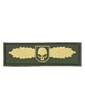 PATCH IN GOMMA SOF SKULL BADGE PATCH GOLD DEFCON 5 [D5-JTG-29 GOLD]