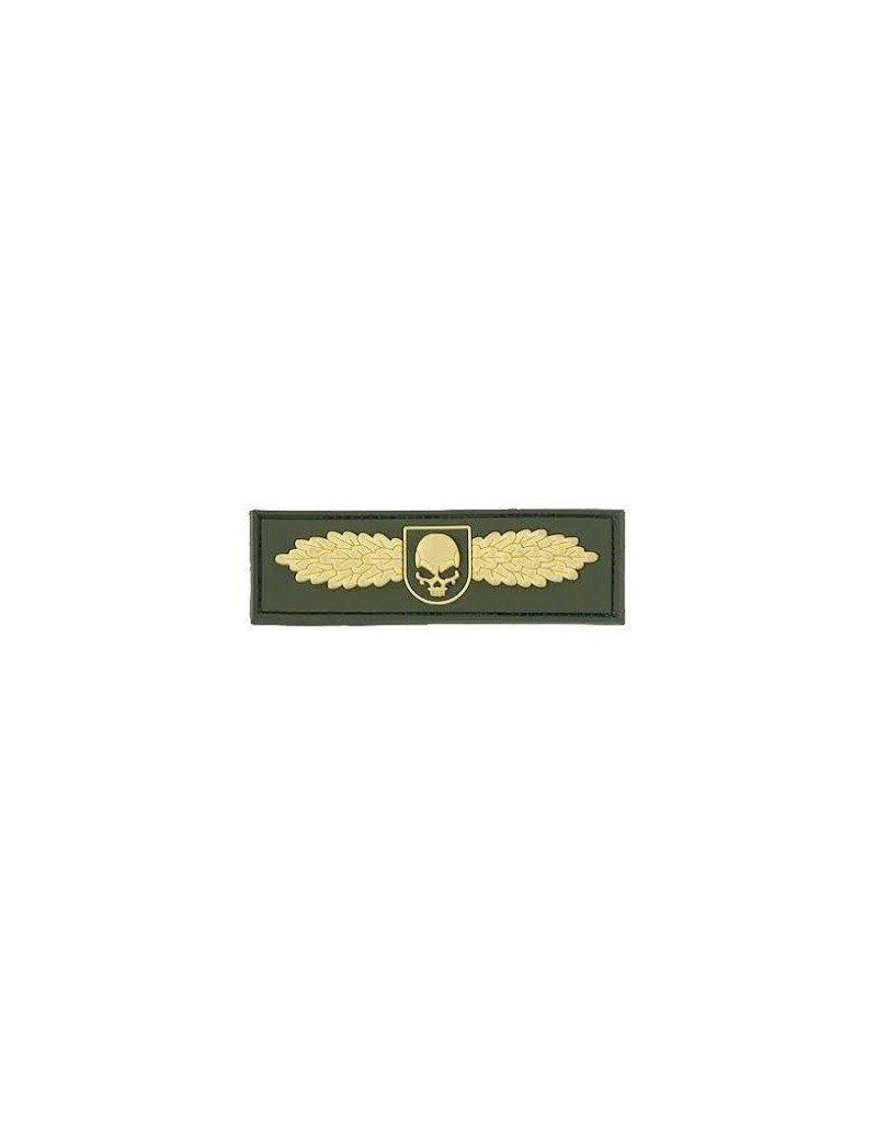 DEFCON 5 PATCH IN GOMMA SOF SKULL BADGE PATCH GOLD [D5-JTG-29 GOLD]