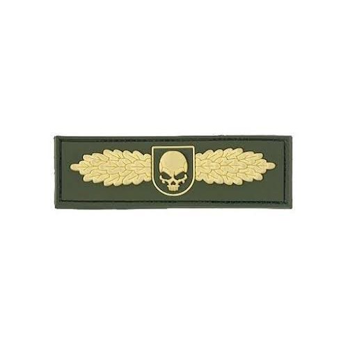 DEFCON 5 PATCH IN GOMMA SOF SKULL BADGE PATCH GOLD [D5-JTG-29 GOLD]
