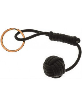 DEFCON 5 PORTACHIAVI CON PALLA DI  PARACORD NERO [D5-JTG-38 B]