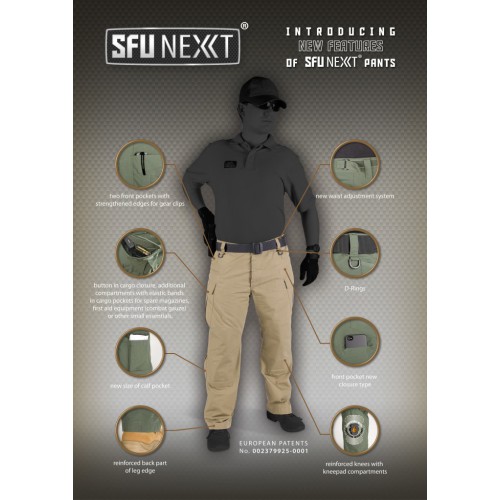 HELIKON SFU NEXT PANTALONE IN COTONE RIPSTOP KHAKI TG. XS  [SFN-CR-13 XS]
