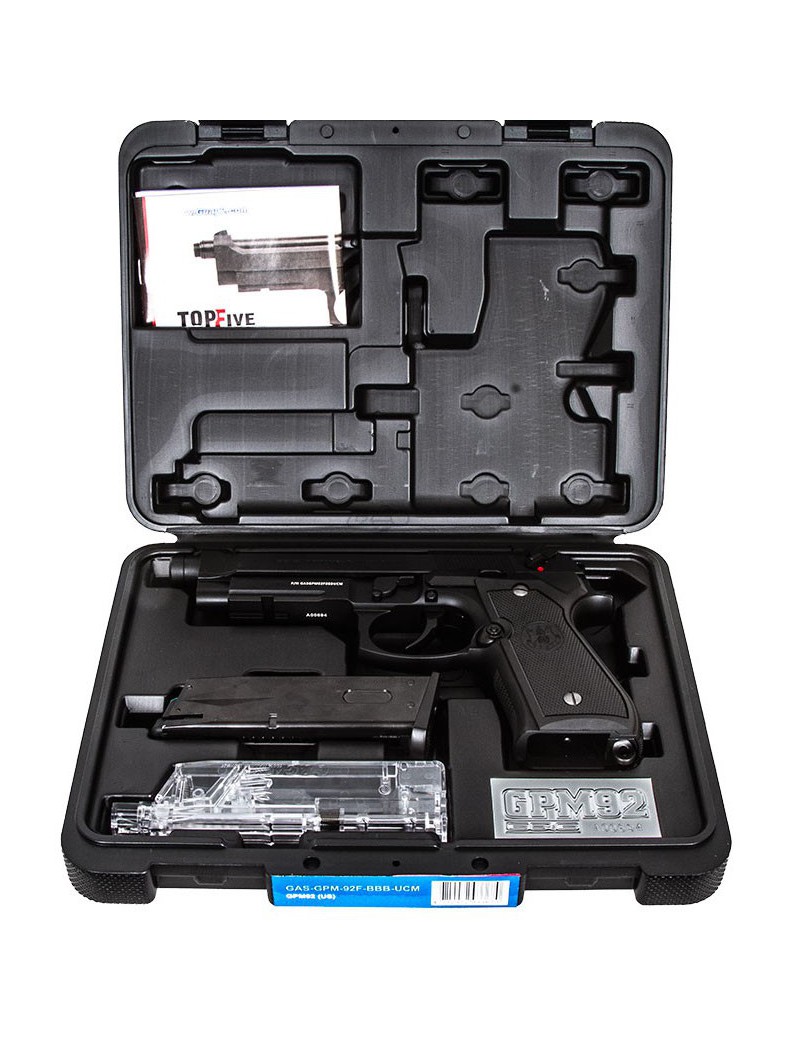 PISTOLA DE GAS G&G GPM 92F FULL METAL DESERT BLACK [GG-M92]
