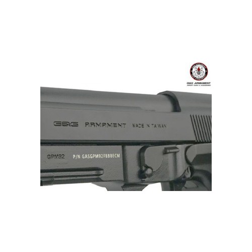 PISTOLA DE GAS G&G GPM 92F FULL METAL DESERT BLACK [GG-M92]
