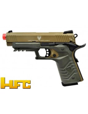 HFC 1911 GAS PISTOL BLOWBACK FULL METAL TAN - VERDE [HG 171T]