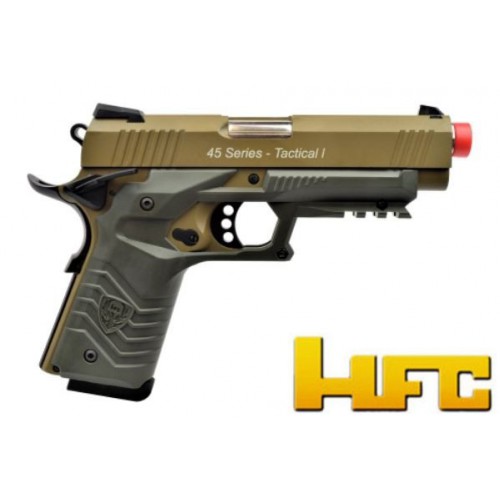 HFC 1911 GASPISTOLEN-BLOWBACK VOLLMETALLBRAUN - GRÜN [HG 171T]