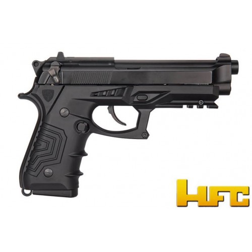 PISTOLET A GAZ B92SF POIGNEE TACTIQUE BLOWBACK FULL METAL NOIR [HG 173B]