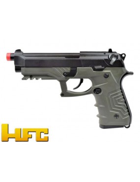 B92SF GAS PISTOL FULL METAL TACTIQUE BLOWBACK GRIP VERT [HG 173G]