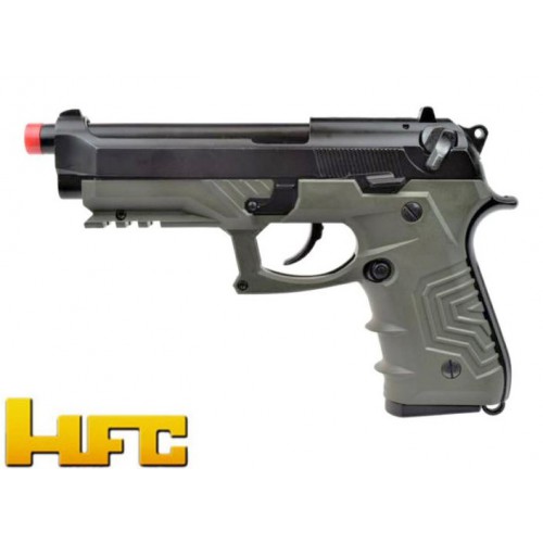 GAS PISTOL B92SF TACTICAL GRIP BLOWBACK FULL METAL GREEN [HG 173G]