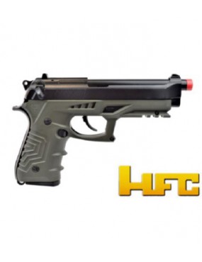 PISTOLA A GAS HFC B92SF TACTICAL GRIP SCARRELLANTE FULL METAL VERDE [HG 173G] 2