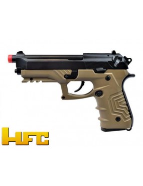 HFC GAS PISTOL B92SF TACTICAL GRIP BLOWBACK FULL METAL TAN [HG 173T]