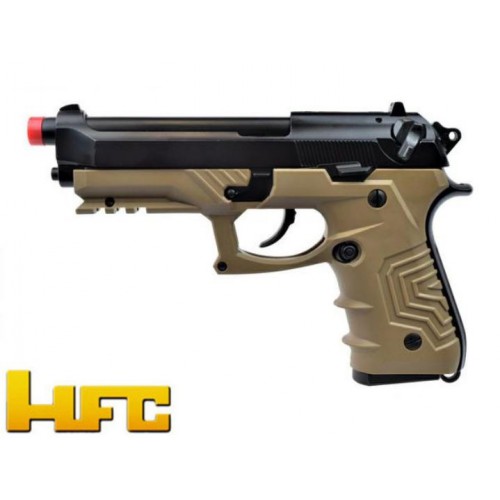 HFC PISTOLA DE GÁS B92SF APERTO TÁTICO BLOWBACK FULL METAL TAN [HG 173T]