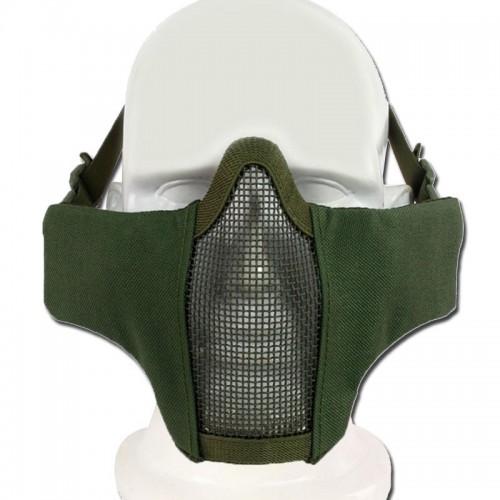 WOSPORT MASK WITH GREEN METAL GRID [WO-MA42V]