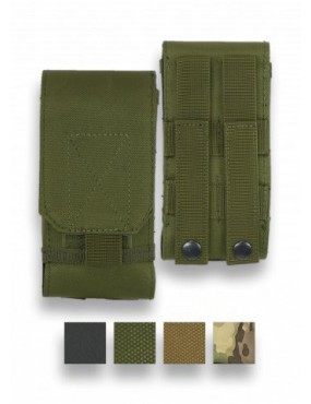 SINGLE MAGAZINE POUCH WITH VELCRO CLOSURE AND 600D SPRING ATTACHMENT GREEN...