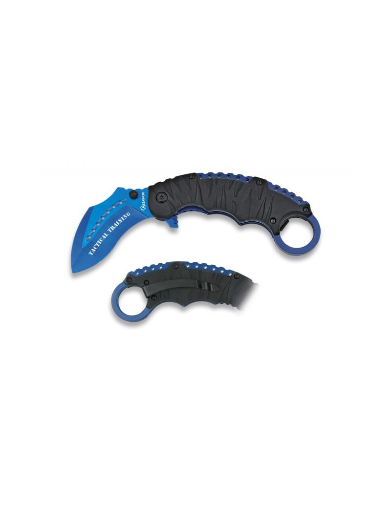 KARAMBIT DA ALLENAMENTO TACTICAL TRAINING BLU E NERO  ALBAINOX [18248-A]