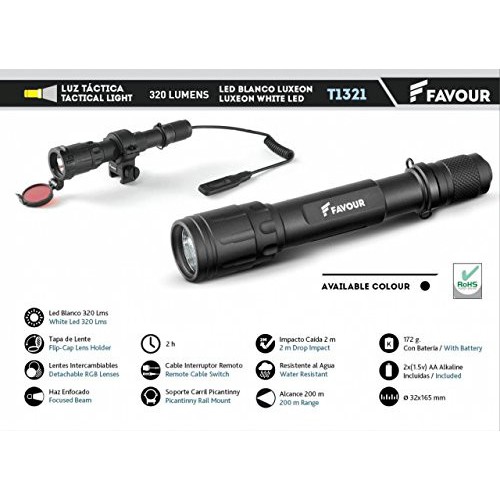 ANTORCHA ALUM. LED. 320 LM. CON 2 AA [T1321]