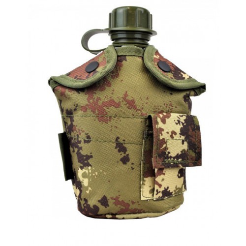 JS-TACTICAL BOTELLA EN PLÁSTICO 1 LITRO + BOLSILLO VEGETACION [JS-1801] [JS-1823TC]