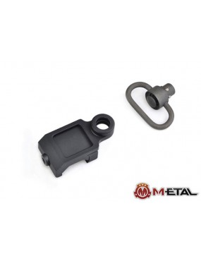 ATTACHEMENT EN MÉTAL NOIR DD STYLE RAIL [ME 04004-BK]