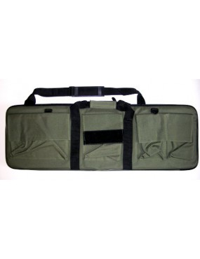 SACCA PORTA FUCILE VERDE A 4 TASCHE 87X29  [B100V]