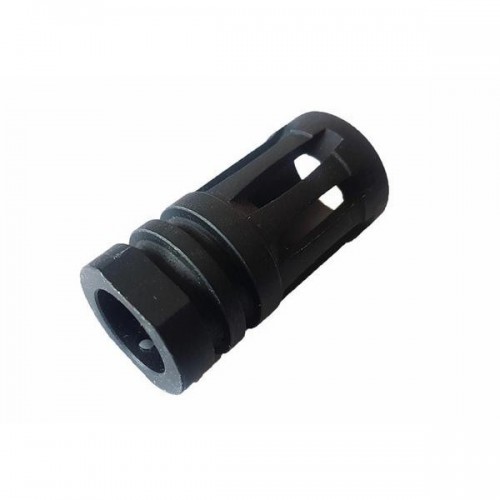 METAL FLASH HIDER 14MM CLOCKCOUNTERWISE THREAD BLACK [SP7]