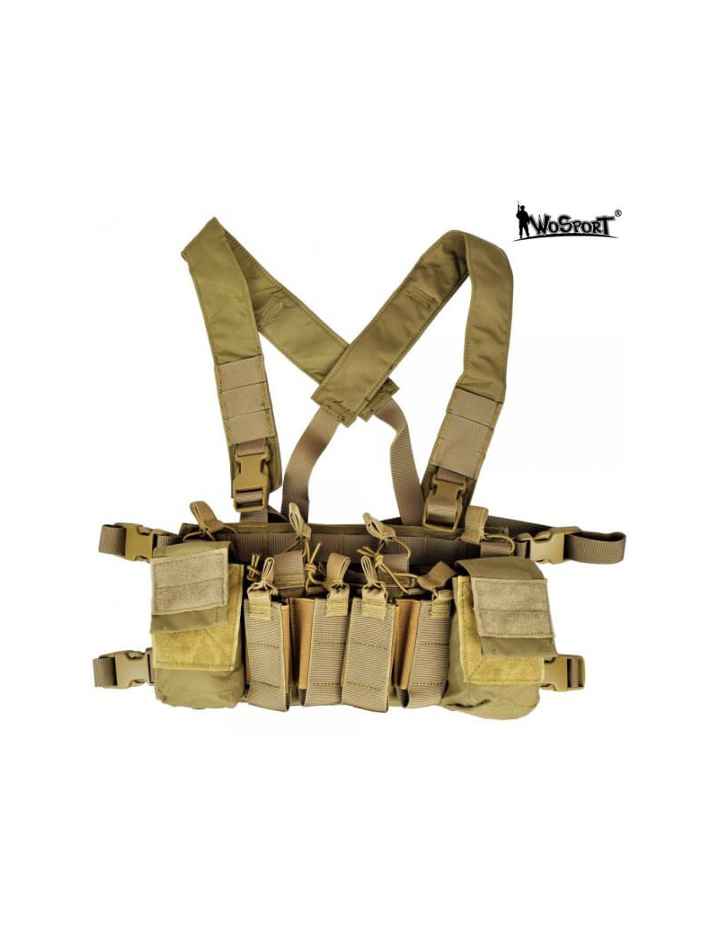 TACTICAL VEST MULTIFUNZIONE TAN WO SPORT [WO-VE56T]