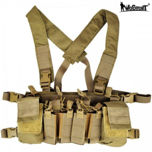 TACTICAL VEST MULTIFUNZIONE TAN WO SPORT [WO-VE56T]