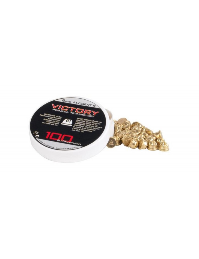 100 BOSSOLI A SALVE VICTORY FLOBERT K CAL.6 mm PER PISTOLE A SALVE [IC52/1][255-009]