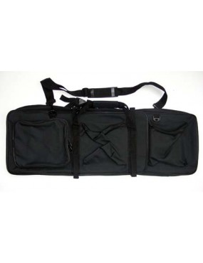 SACCA PORTA FUCILE NERA A 4 TASCHE 87X29  [B200B]