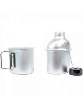 JS-TAKTISCHE ALUMINIUMFLASCHE 1 LITER MIT TASSE [JS-1802] 2