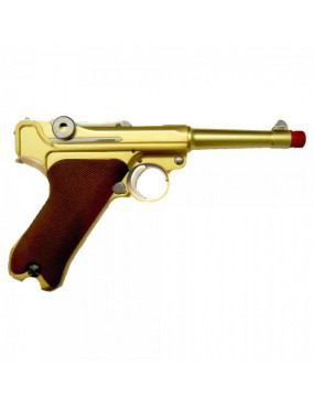 WE GAS PISTOL P08 GOLD BARREL 4 "[W-P08SG]