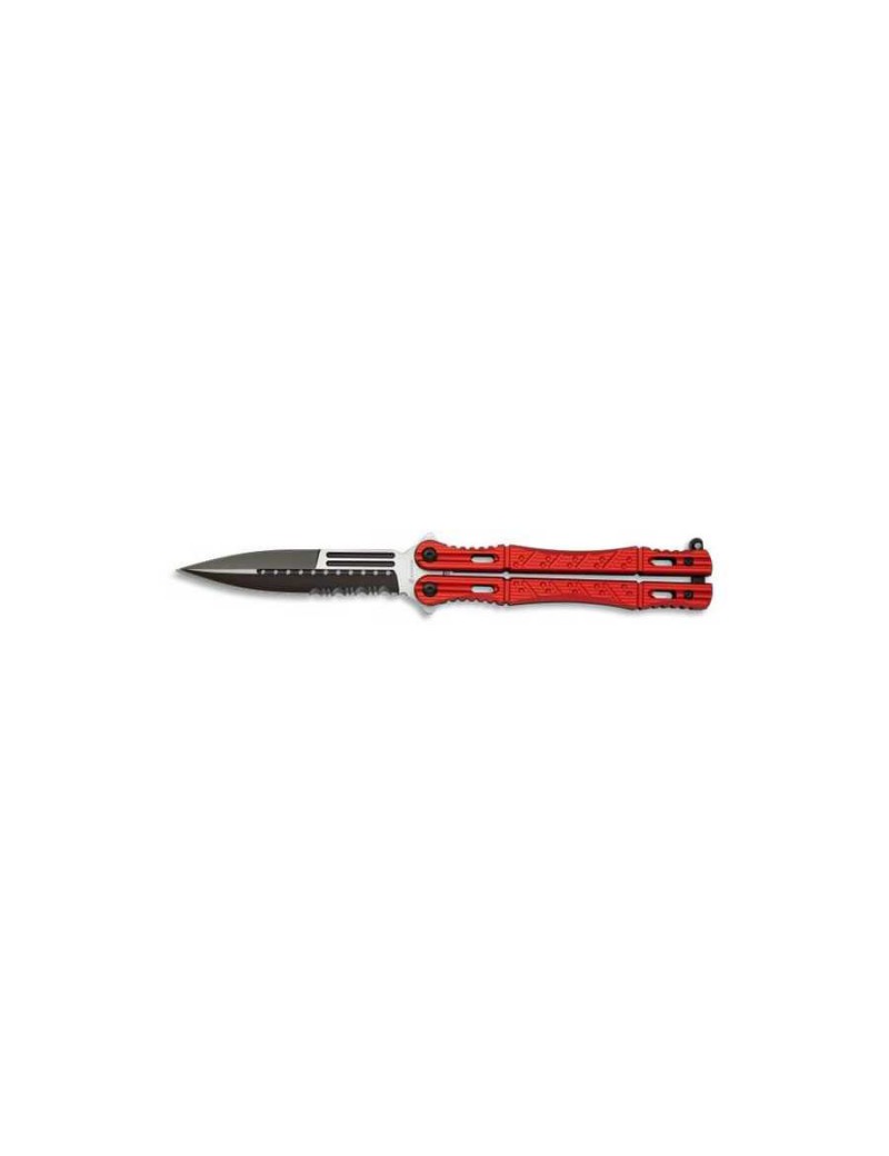 ALBAINOX COLTELLO BUTTERFLY ROSSO LAMA 10 CM [2098]