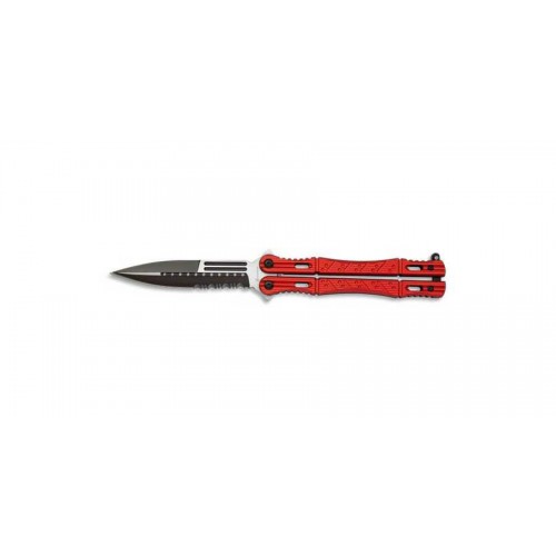 BUTTERFLY KNIFE ALBAINOX RED BLADE 10 CM [2098]