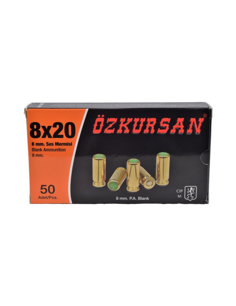 OZKURSAN BLANK CARTRIDGES CALIBER 8MM 50 PCS [CT12]