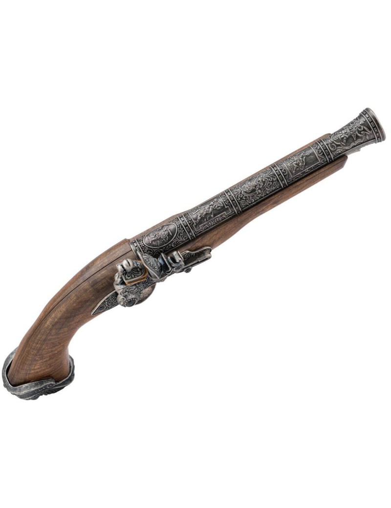 PISTOLET À GAZ ARGENT PIRATE FLINTLOCK [HG 502SILV]