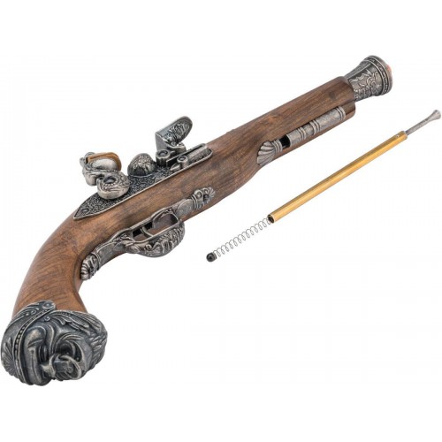 PISTOLET À GAZ ARGENT PIRATE FLINTLOCK [HG 502SILV]