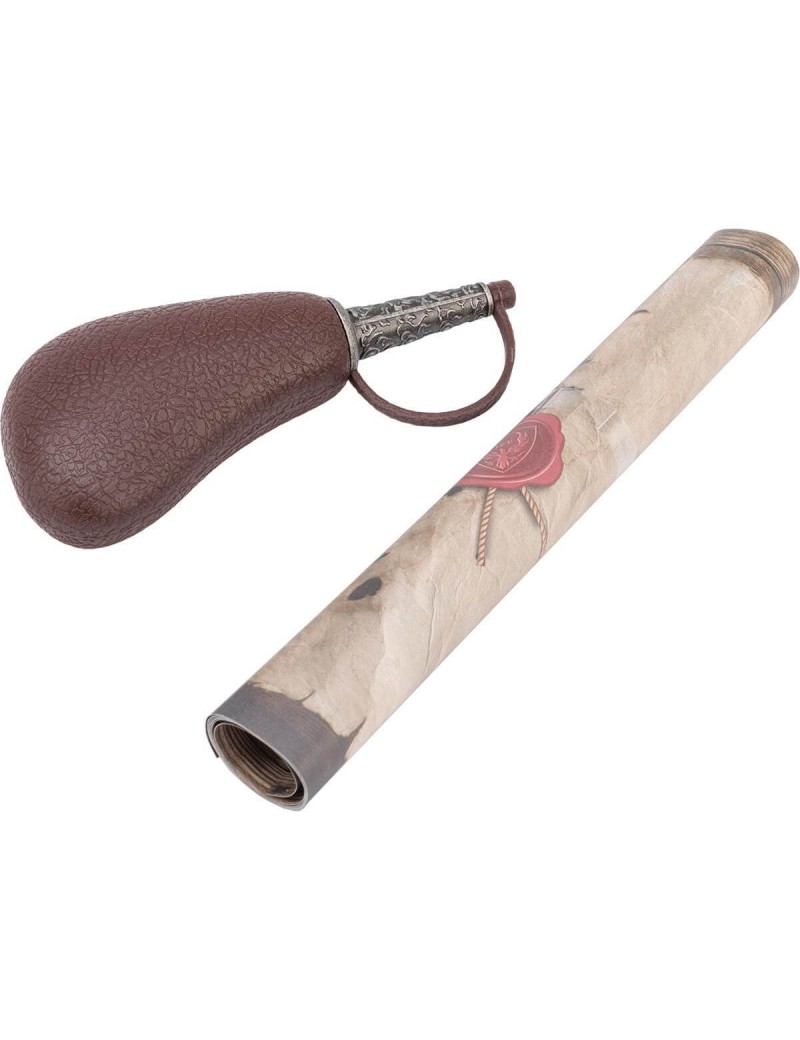 PISTOLET À GAZ ARGENT PIRATE FLINTLOCK [HG 502SILV]