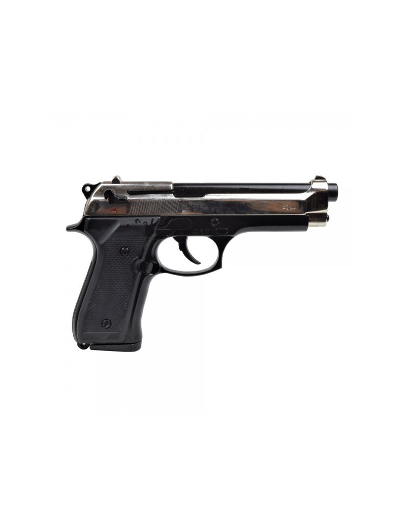 PISTOLA BRUNI BERETTA 92 BLANCO CALIBRE 9MM BICOLOR [BR-1305BN]
