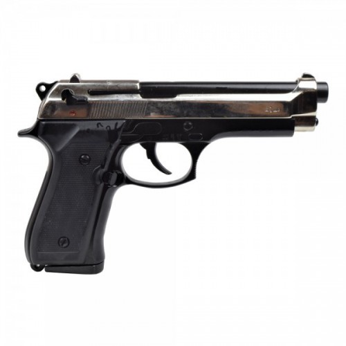 PISTOLA BRUNI BERETTA 92 BLANCO CALIBRE 9MM BICOLOR [BR-1305BN]