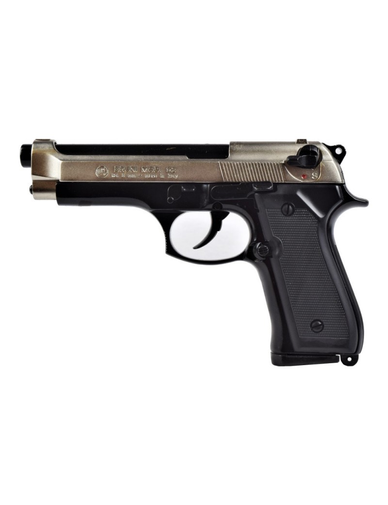 BRUNI BERETTA 92 BLANK PISTOLET CALIBRE 8MM BICOLORE [BR-1300BN]