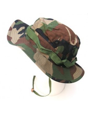 JUNGLE HAT WITH BRIM IN WOODLAND COTTON TG. S. [JM-014WS]
