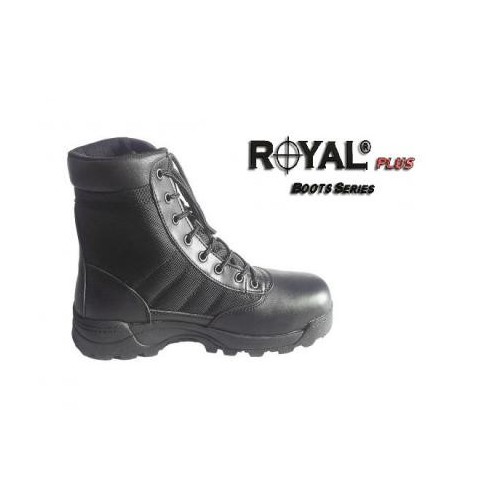 BOTAS NEGRAS EN PIEL ECOLÓGICA-CORDURA CON HIGH GRIP [RP-BMB]