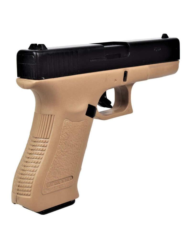 BRUNI BLANK PISTOL G17 CALIBER 9MM BLACK / TAN [BR-1401BT]