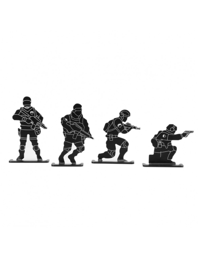KIT 4 MINI ZIELE IN FORM VON SOLDATEN FÜR WOSPORT METAL AIRSOFT [WO-TG12B]