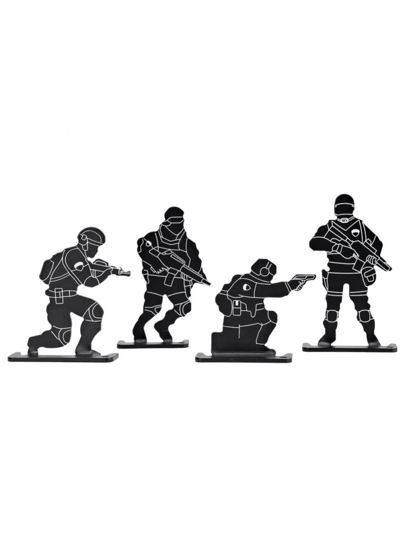 KIT 4 MINI ZIELE IN FORM VON SOLDATEN FÜR WOSPORT METAL AIRSOFT [WO-TG12B]
