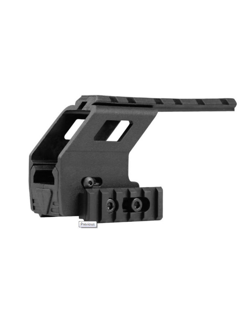 WOSPORT RAIL BASE SYSTEM PER PISTOLA GLOCK 17/18/19 BLACK [WO-GB49B]