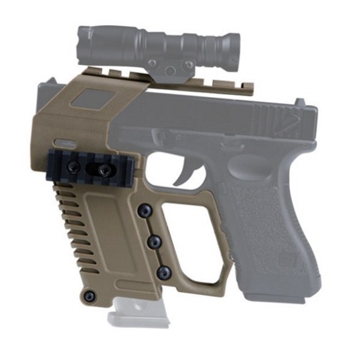 DISPOSITIVO DE CARGA CON BASE DE RIEL PARA PISTOLAS DE LA SERIE GLOCK TAN [WO-GB48T]