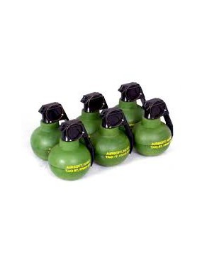 TAGINN TAG-67 PYROTECHNICAL HAND GRENADE AIRSOFT SET X6 [TAG-67 OD X6]