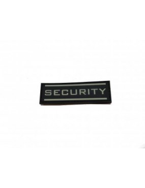PATCH SECURITY IN BLACK AND WHITE RUBBER WITH REAR VELCRO [JTG-SECS GID]