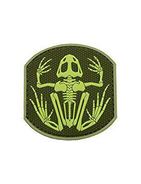 PATCH IN PVC FROG SKELETON EMERSON GREEN AND FLUO [EM5551B]